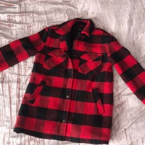 SUPER WARM fleece plaid jacket